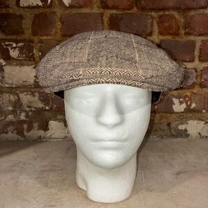 Coal Headwear Wool Blend Flat Cap Plaid Hat Mens Large Golf Newsboy